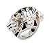 Millacreli Faceted Black And White Murano Glass title=