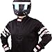 RJS Racing FIRE Suit Racing Jacket Black & White Stripes Adult XL SFI 3.2A/1