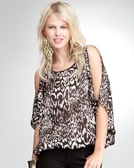 Chain Detail Peek Shoulder Top