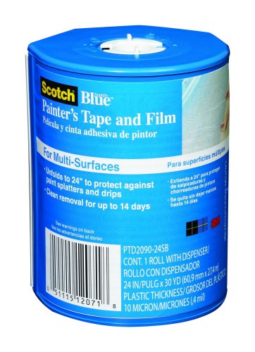 Cover image : ScotchBlue Painter's Tape and Film PTD2090-24SB, 24 Inches by 30 Yards, 1 Unit