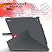 iPad Pro Case, Apple iPad Pro 12.9 Case, rooCASE Origami Ultra Slim Fit Thin Lightweight Shell PU Leather Folio Case, Space Gray