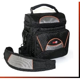LOOKit� Sac GW-38 �tanche, pour Panasonic Lumix DMC - FZ100 / FZ150 / FZ48 / FZ45 / FZ38 / GX1 / G1 / G2 /G3 / GF3 / GF3x / GF3 x / GF5 / FZ50 / L1 / FZ18 / L10KEB-K / FZ8 / DMC-G1 / DMC-FZ28 / DMC-GH1 / GF1 / DMC-G2 / DMC-G10 - Sony Cybershot DSC-HX1 / H20 / H50 / Alpha -SLR Serie, PowerShot SX20 IS / SX30 / SX40 / SX10 IS - Nikon Coolpix P500 / P100 / L100 / L110 / D90 / D3000 / D5000 / D5100 / Olympus SP-600 ,sowie Camcorder Sony XR / CX / TG / SR / UX-Serie, Sony NEX3-5, Panasonic SC / TM / H / HS / S Serie, Canon HF / FS / HG / HV / Legria-Serie, JVC MS / MG / HM / HD-Serie / Fujifilm FinePix SL