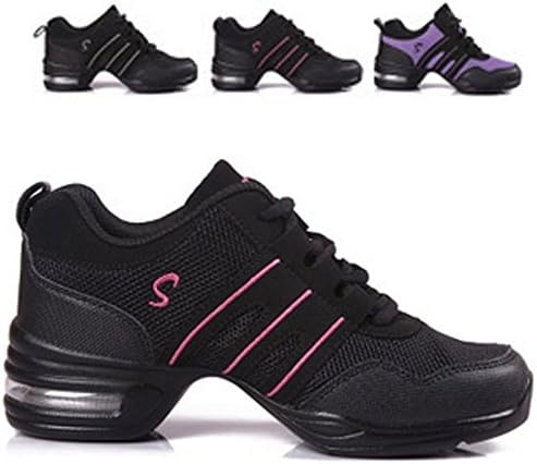 Xzqiang Stylish dancing shoes breathable mesh sneakers dance shoes gym shoes women Height Increasing Shoes Purple 36