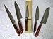 Sports : Japanmesser , Sushimesser,Komplettsatz 5 St/Set , 440er Stahl, Echtholzgriffe