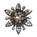 Brooches - Fancy Flower Design Rhinestone Brooch