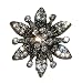 Brooches - Fancy Flower Design Rhinestone Brooch