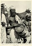 1921 Print Ongole India Telegu Musician Drums Instrument Religious Procession - Original Halftone Print