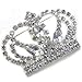 Soulbreezecollection Princess Crown Tiara Brooch Pin Wedding Bridesmaid Clear Rhinestones Jewelry