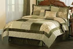 Green Garden Queen Comforter Set with 4 Bonus Pieces