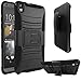 HTC Desire 816 Case, ATUS HTC Desire 816(Virgin mobile) Armor Series - Heavy Duty Dual Layer Holster Case Kick Stand with Locking Belt Swivel Clip + Free Premium Screen Protector and Ultra-sensitive Stylus Pen (BLACK/BLACK)