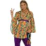 Hippie Peace Sign Necklace and Earrings Adult