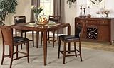 Counter Height Pub Table in Brown Cherry Finish ADS90526