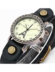 Cool Green Vintage Woman watch Leather Lady Women Fashion Analog Quartz Watch