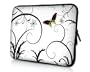 14 inch Brilliant Butterfly Escape White Floral Notebook Laptop Sleeve Bag Carrying Case for Acer, ASUS, Dell, HP, Lenovo, Sony, Toshiba