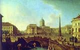 Alekseev, Fedor - View of the Kazan Cathedral in St. Petersburg. Hand Painted Reproduction Oil on canvas