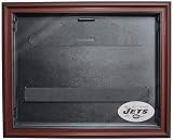 NFL New York Jets Removable Face Jersey Display -Mahogany with Museum Quality UV Upgrade