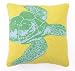 Peking Handicraft Hook Pillow, Sea Turtle, 18-by-18-Inch