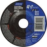 Norton Metal Depressed Center Abrasive Wheel, Type 27, Aluminum Oxide, 7/8" Arbor, 4-1/2" Diameter x 1/4" Thickness (Pack of 5)