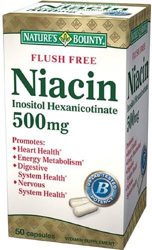 Flush Free Niacin, Inositol Hexanicotinate, 500mg, Capsules 50 ea