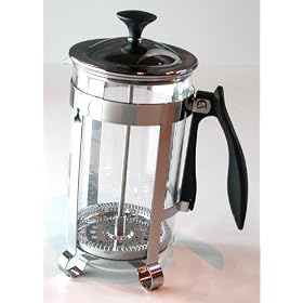 Bravilor Pyrex 8 Cup 1 Litre Chrome Plated Cafetiere for Coffee and Tea