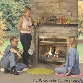 Copperfield 16139 GSS36N Outdoor Fireplace, Natural Gas, Vent-free