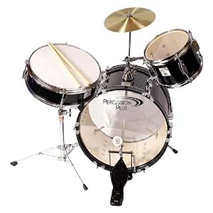 Percussion Plus 3-piece Junior Drum Set - Black by