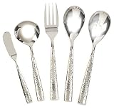 Mikasa Hammered 5pc Flatware hostess set