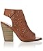 Women's Leatherette Block Chunky Heel Open Toe Caged Ankle Booties Sandals