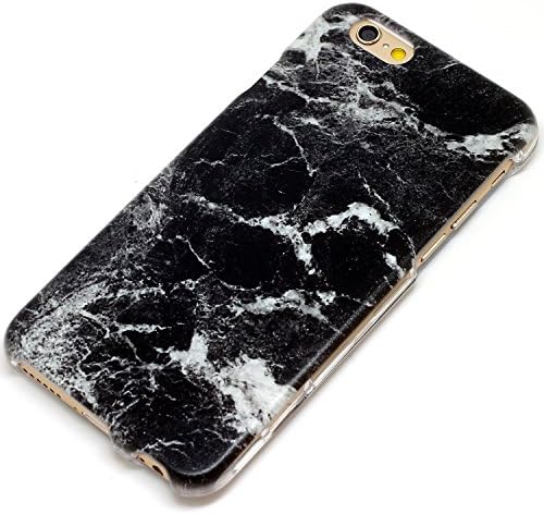 Black Marble Granite Slab Print Clear Phone Case - iPhone 6 - 1 Piece Snap On