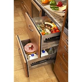 Perlick H1RD6S 24 Freestanding Double Drawer Refrigerator with 4.9 cu. ft. Capacity,... by 
