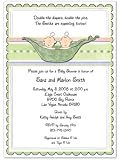 3D 2 Peas In A Pod Boys Baby Shower Invitations - Set of 20