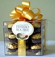 FERRERO ROCHER Fine Hazelnut Chocolates 5" Gift Cube BOx NET WT 11.9 OZ (337 g)