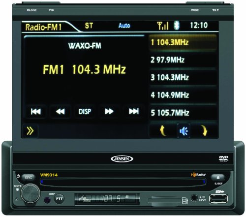 Jensen VM9314 In-Dash 7-Inch TFT-LCD Touchscreen Monitor with DVD/CD/MP3/WMA Player and HD Radio Tuner