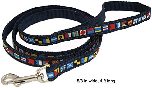 Nautical Code Flag Dog Leash (5/8 in Wide 4 ft Long)