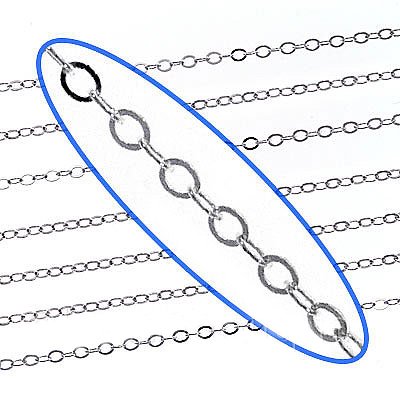 Sterling Silver Delicate Cable Chain 1.6mm-Bulk By The Foot