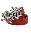 Tobacco Road Red Leather Dragon Belt Rocker Belt and Buckle