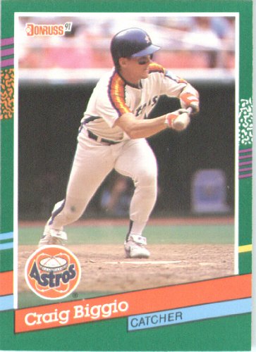 1991 Donruss # 595 Craig Biggio Houston Astros Baseball Card