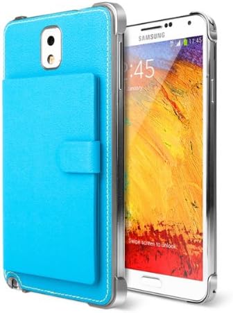 Hanton Pocket Edge Wallet Slim Back Battery Cover Case [Blue] for Samsung Galaxy Note 3 III