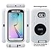ULAK S6 Edge Case, Galaxy S6 Edge Case, Hybird Rugged and Silicone Protective Cover with Kickstand and Belt Clip Holster for Samsung Galaxy S6 Edge (White + Black) Will not Fit S6 Edge Plus
