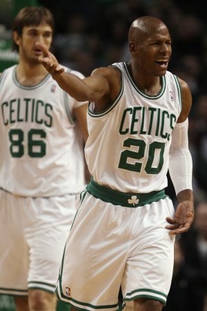 New Jersey Nets v Boston Celtics: Ray Allen Photographic Poster Print by Elsa ., 24x36