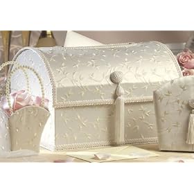 Wedding Card Box - Ivory Embroidery Wedding Money Box