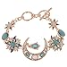 imixlot Lucky Dangling Earth Moon Sun Bracelet for Lady Women
