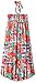 Derek Heart Girls' Big Ruffled Empire Hi-Low All Over Print Maxi Dress W/Halter Straps