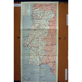 MAP PORTUGAL 1956 ALGARVE LISBON COIMBRA PORTO FARO