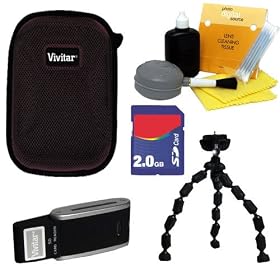 Vivitar 2GB Accessory Bundle for Canon PowerShot SD1200IS, SD890IS, SD880IS, and SD790IS, 10MP Digital Cameras