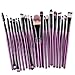 Kingfansion 20 Pcs/set Makeup Brush Set Tools Make-up Toiletry Kit Wool Make up Brush Set (Purple)