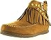 Soda Women's Dahlia Faux Suede Moccasin Fringe Wedge Ankle Bootie