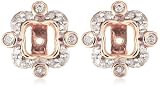 10k Rose Gold Diamond Earring Jackets (1/5 cttw, I-J Color, I3 Clarity) for 1/2 cttw Stud Earrings
