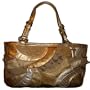 Coach Circle Patchwork Gallery East West Tote Mosaic Khaki Multi Gold Bag Purse F 14004--100% Authentic Guaranteed $398