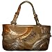 Coach Circle Patchwork Gallery East West Tote Mosaic Khaki Multi Gold Bag Purse F 14004--100% Authentic Guaranteed $398
